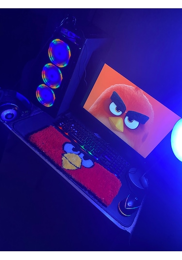 Kirbi Angry Birds Klavye Halısı