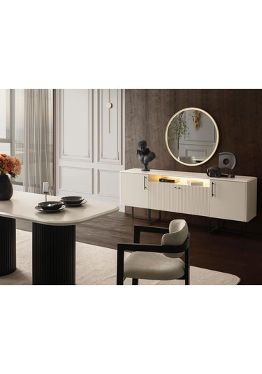 Nomad İskandinav Oval Natural Ahşap Bohem Masa 80x160 Siyah Beyaz