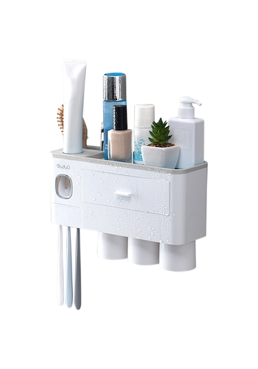 Geeksen Mıknatıslı Diş Fırçası Askısı İle Diş Macunu Dispanseri - Duvara Monte Banyo Organizasyonu Diş Fırçası Kabı Ve Saklama Ünitesi Diğer Geeksen Mıknatıslı Diş Fırçası Askısı İle Diş Macunu Dispanseri - Duvara Monte Banyo Organizasyonu Diş Fırçası Kabı Ve Saklama Ünitesi Diğer