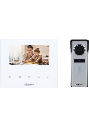 Dahua KTA04 4.3" TFT Ekran 1,3mp Dokunmatik düğmeli Sesli Analog İki Telli Intercom Kiti