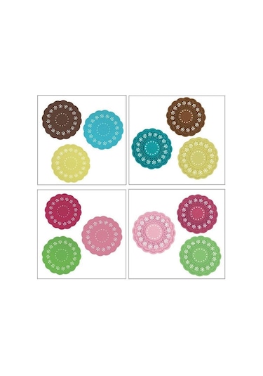 Silikon Kaymaz Dayanıklı Isıya Dayanıklı Pedler Ev Dekor Bardak Bardak Altlığı 6pcs Diğer