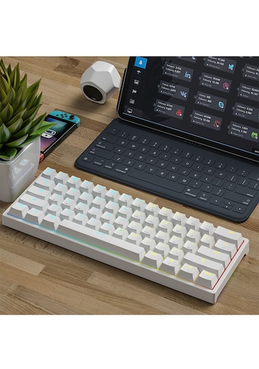 K-620 Ayrılabilir Type-c Kablolu Red Switch Hot Swap Mekanik Klavye