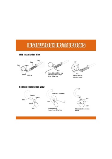 Xbyc 4010 Gidon İçine Takılan Bisiklet Aynası Ayarlanabilir Geniş Açılı Tümsek Ayna Vidalı Yuvarlak