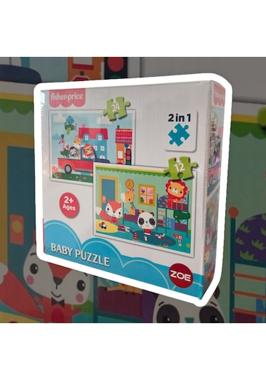 Fisher Price Bebek Puzzle Baby Puzzle 2 İn 1 24 Ve 12 Parça 2+