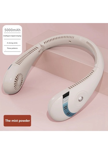 Taşınabilir Boyun Fanı, 5000 Mah Katlanabilir Boyun Fanı Bladeless Soğutma Pink