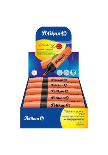 Pelikan Fosforlu Kalem 490 Turuncu 10 Adet Turuncu