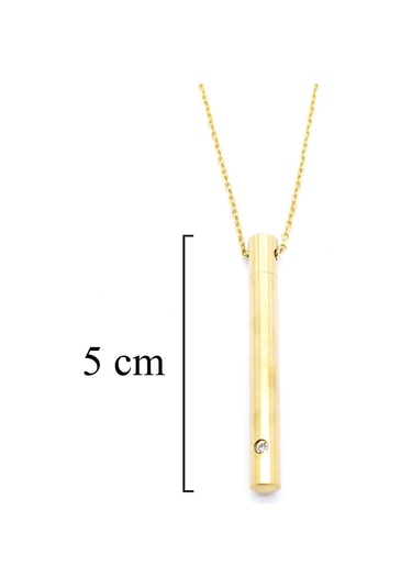 Altın Kaplama Oval Uzun Erkek Kolye 60 Cm Ekly-108 Altın