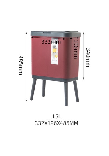 Sones Vitunhoo Tg3450 Uzun Bacaklı Çöp Kutusu Ev Tipi Kapaklı Çöp Kutusu Mürekkep Yeşili Yeşil