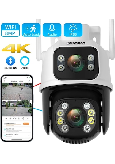 Çift Lens Çift Ekran İle Kadraj 8mp 4k Ptz Wıfı Kamera: Aı İnsan