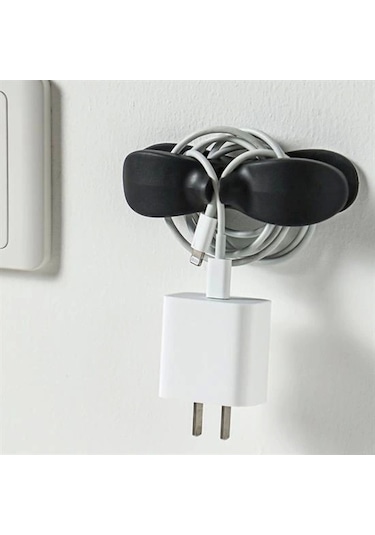 2li Kablo Tutucu Silikon Kordon Sarıcı Kablo Yönetici Klips 4172