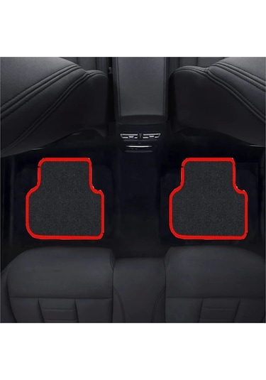 Peugeot Rıfter 2019 Sonrası Kırmızı Halı Siyah Kenar Petek Topuk