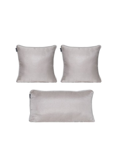 3'lü Parlak Fitilli  Kırlent Kılıfı Taş-413