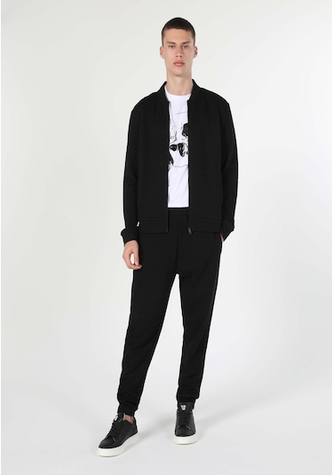 Colins Slim Fit Erkek Siyah Ceket Cl1060261 Q1.v2 Blk Siyah