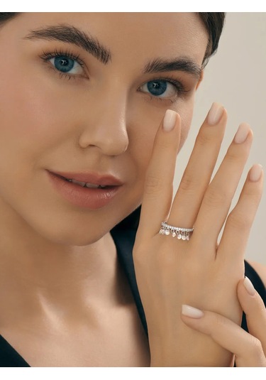 Sokolov 925 Ayar Gümüş Mücevher Klasik Yüzük 350850072 Gri