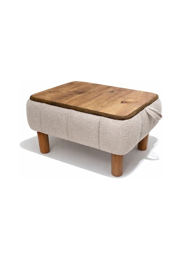 Ester Sandıklı Mekanizmalı Orta Sehpa/bench, Sütlü Kahve Kahverengi