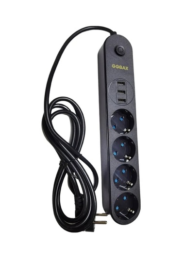 Termal Akım Korumalı Grup Priz Ve 3 Lü Usb Şarj Aleti 5365 Standart