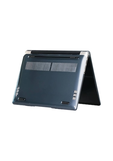 Ekılıf - Huawei Matebook D14 2023 Uyumlu - Kılıf Alt Ve Üst Koruyucu Msoft Kristal Kapak - Siyah - T30680 Siyah