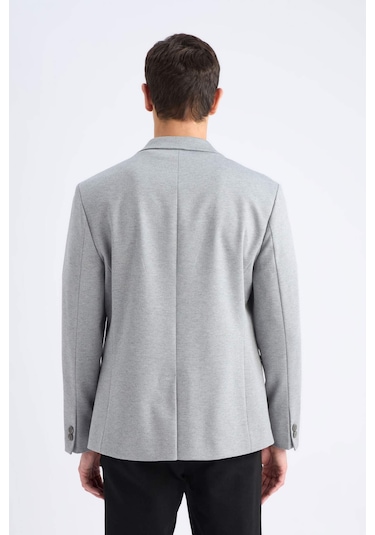Defacto Slim Fit Dar Kesim Astarlı Blazer Ceket W9254az25spgr377 Gri