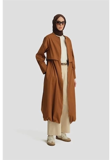 Armine Balon Etekli Pardesü 25y8205 Taba Kahverengi