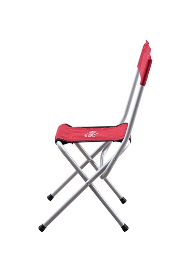 Katlanabilir Balıkçı Kamp Taburesi - Arkalıklı - Kırmızı 19019 Çok Renkli