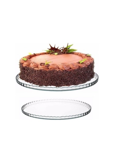 Paşabahçe Fanus Altlığı Kek Fanusu Standı Servis Tabağı 32 CM