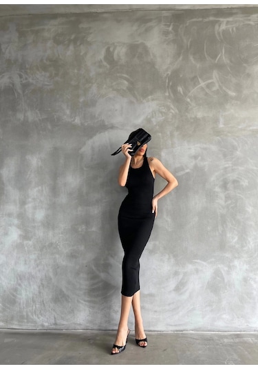 Halter Elbise Siyah