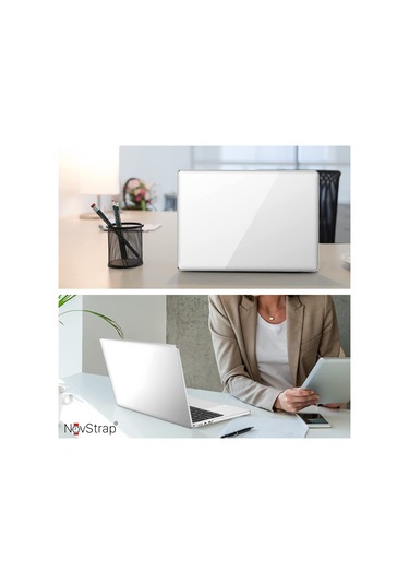 Novstrap  Macbook Air M3 Çip 13.6 İnç A3113 İle Uyumlu Parlak Kılıf + Siyah Klavye Kılıfı +film Karışık Çok Renkli