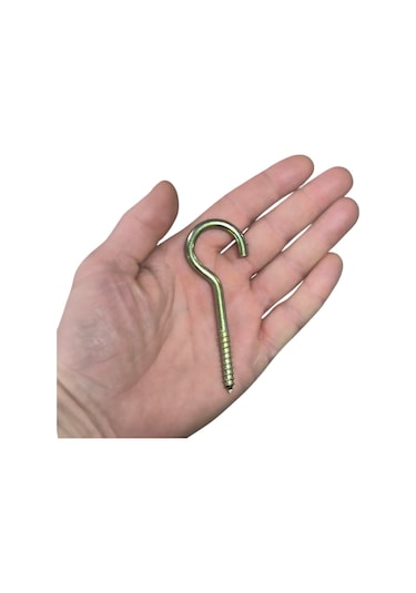 Piton 23 150 Çengel 9cm Vidalı Askı Eğri Se Demir Duy Kanca -10 Adet 90mm