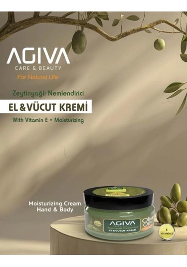Agiva Nemlendiricili El Ve Vücut Kremi 300 Ml Zeytin Yağlı
