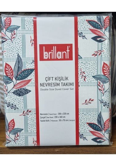 Brillant Nevresim Takımı Çiçekli Mavi & Kırmızı Çiçekli