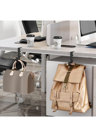 Suntek Yemek Masası Yatak Odası Çanta Askı Kancası Siyah 2 Parça Çok Renkli