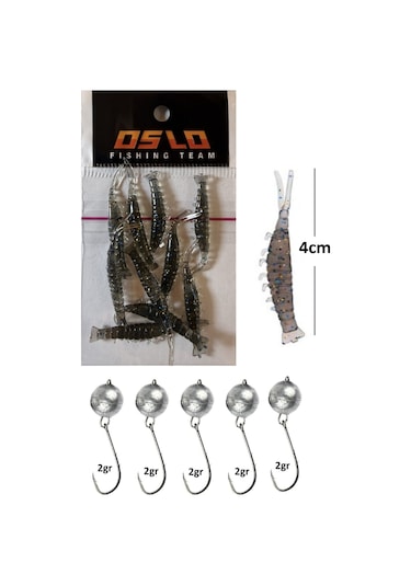 Oslo Lrf Sasi Karides 2gr Jighead No:3 Silikon Suni Yem