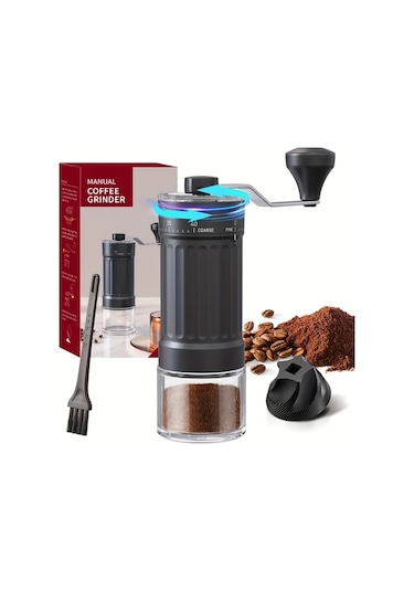 Boatshop1 Kmdj-hc Manuel Kahve Değirmeni Seramik Öğütücü Ve Cam Kavanoz İle Kamp Ev Kullanımı İçin El Değirmeni