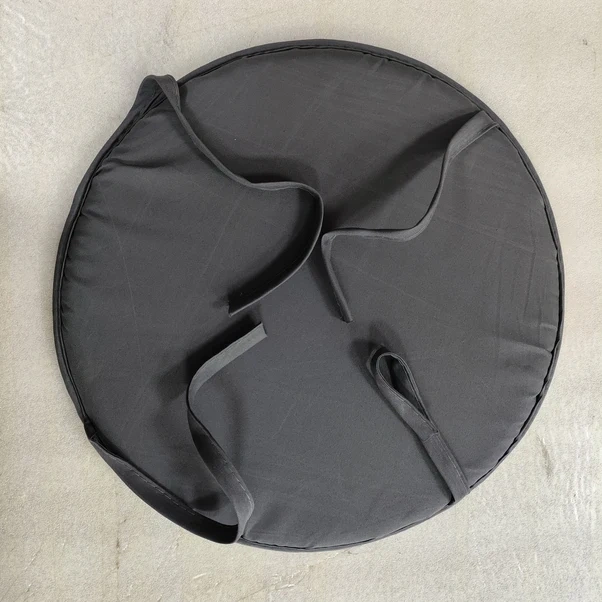 Elmpaly Gri Yuvarlak Sünger Minder Ev İçin Sandalye Kayışlı Basit Kumaş Gri