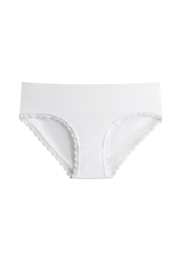 5'li Özel Viskon Kadın Külot 3195d2 Beyaz