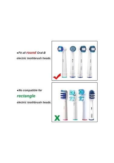 Oral-B Diş Fırçası Başlıkları için Koruma Kapağı 4 Adet Diğer