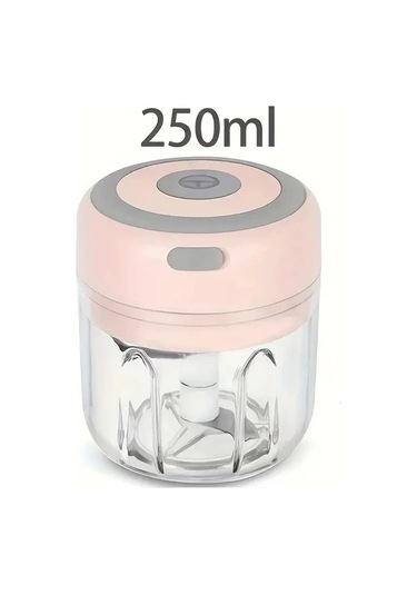 Xuweiwei Pembe 250ml Mini Usb Sarımsak Doğrayıcı Et Kıyma Makinesi Mutfak Aleti Pembe