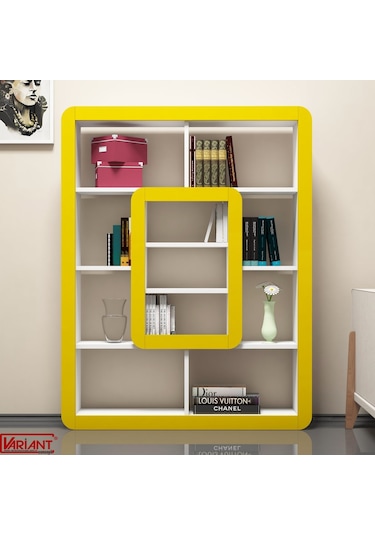 Variant Variant Orkide Kitaplık,Raf (Beyaz-Sarı)