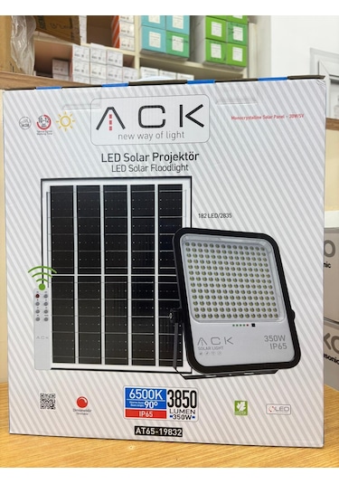 Ack 350w Lensli Solar Led Projektör 6500k
