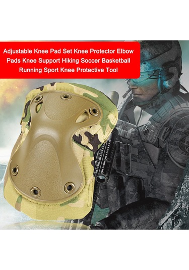 Wezone Ayarlanabilir Diz Ve Dirsek Koruyucu Seti - Spor, Koşu, Basketbol İçin Konforlu Korum Çok Renkli