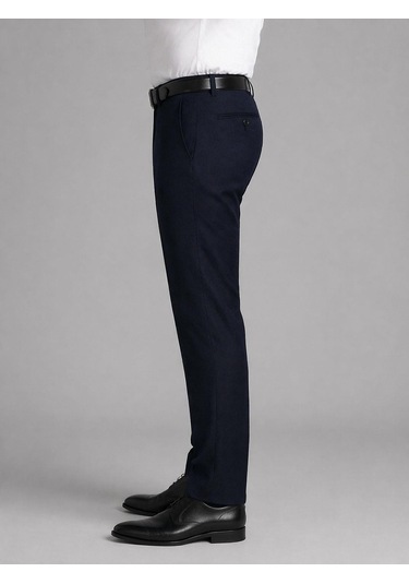 Classics Men Ricati Regular Fit Armür Desen Erkek Kumaş Pantolon - 7620 Lacivert
