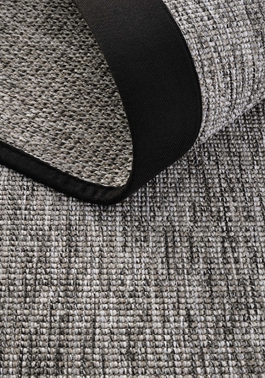 Cool Halı Londra Gri Mutfak Halısı Hasır Leke Tutmaz Tezgah Önü Yolluk Bordürlü İthal Sisal Halı