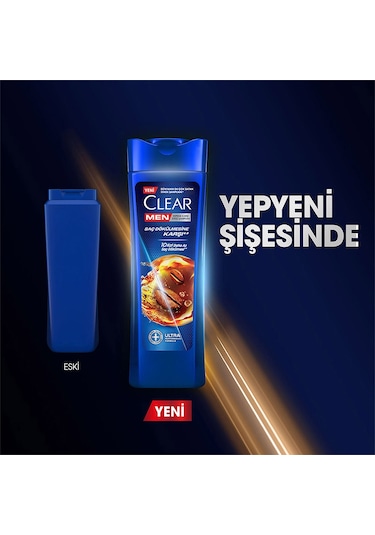 Clear Men Kepeğe Karşı Etkili Şampuan Saç Dökülmesine Karşı 3 x 350 ML