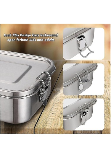 Paslanmaz Çelik Öğle Yemeği Kutusu, 1200 Ml Öğle Yemeği Kutusu, Çıkarılabilir Bölmeli Sızdırmaz, Öğle Yemeği Kutuları, Enviro Hk Çok Renkli