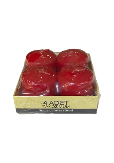 Mum Takoz 4 4 Cm 4lü Kırmızı Renk
