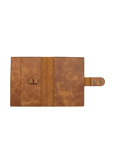 A5 Defter Ve Ajanda Kılıfı - %100 Rainbow Deri - Ko10001 - Camel Camel