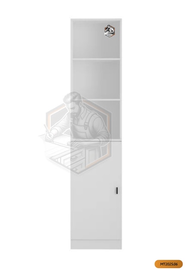 Mdf Tek Kapaklı Ve Açık Raflı Çok Amaçlı Mutfak Dolabı/kavanozluk