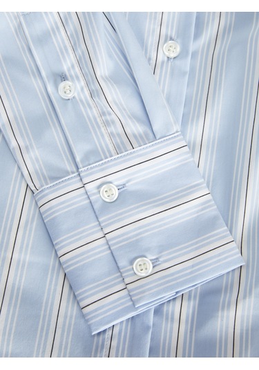 Jack & Jones Kadın Çizgili Gömlek - Ava - 12269669 Cashmere Blue Mavi