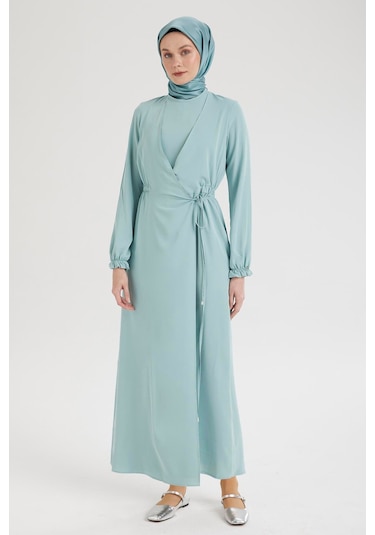 Armine Trend Kolları Lastikli V Yaka Detaylı Elbise-mint 25yt944 Mint Armine Trend Kolları Lastikli V Yaka Detaylı Elbise-mint 25yt944 Mint