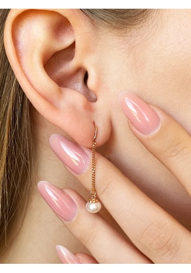 Serebranyj Dom 925 Ayar Gümüş İnci Küpeler 50298953 Altın